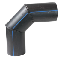 Отвод ПНД Ду 90 90°SDR11 РЕ 100 сварной сегм